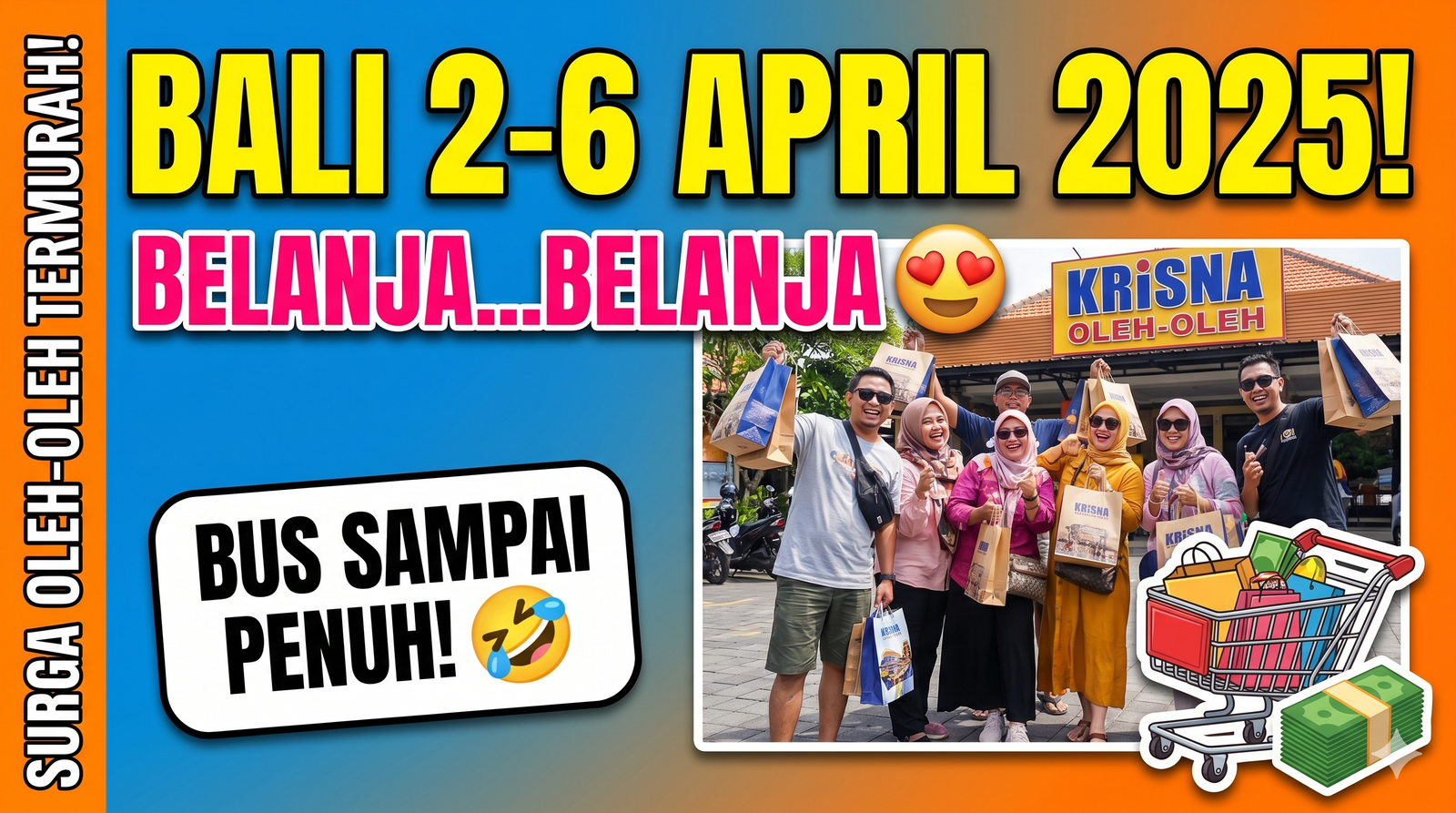 Borong Oleh-Oleh! Peserta Open Trip Bali Puaskan Belanja di Krisna